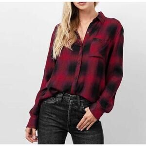 Rails Red and Black Plaid Button Down Shirt